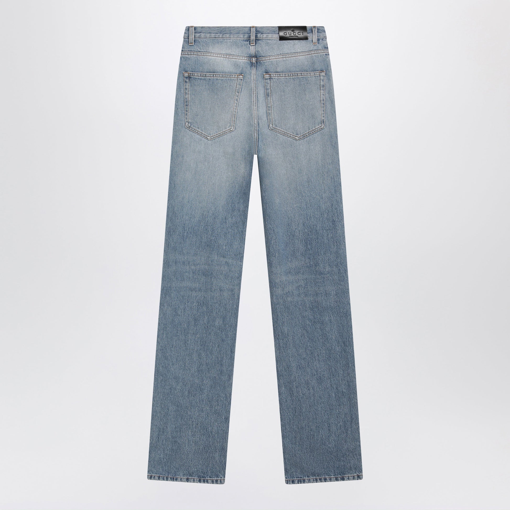 Gucci Bleached Stone-Washed Denim Trousers Men GUCCI