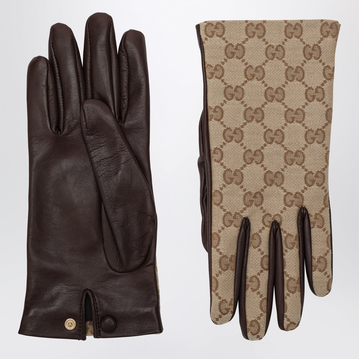 Gucci Beige Gg Fabric Gloves Women GUCCI