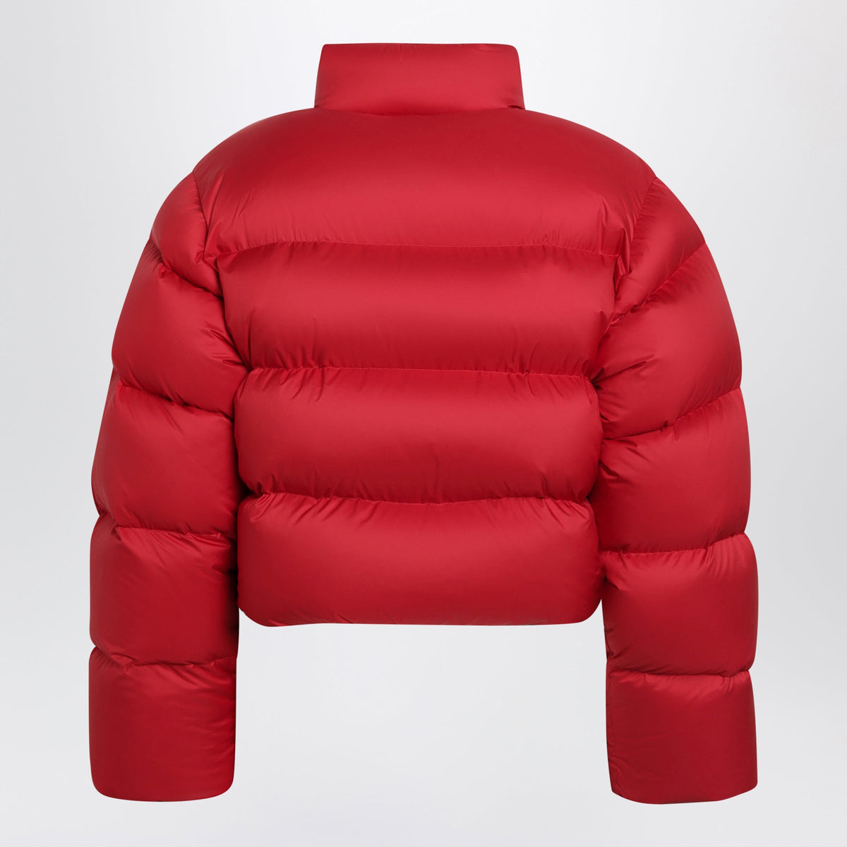 Gucci Red Cropped Padded Zip-Up Down Jacket Women GUCCI