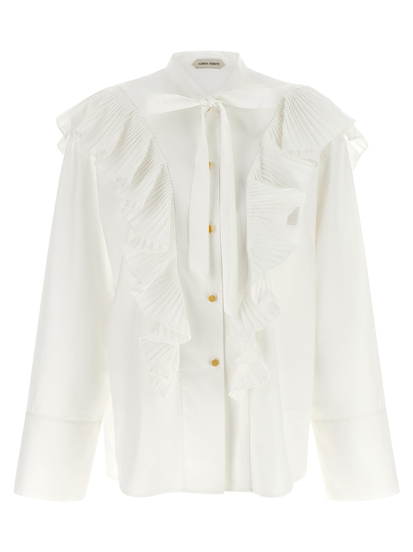 Alberta Ferretti Women Pleated Ruffle Shirt ALBERTA FERRETTI