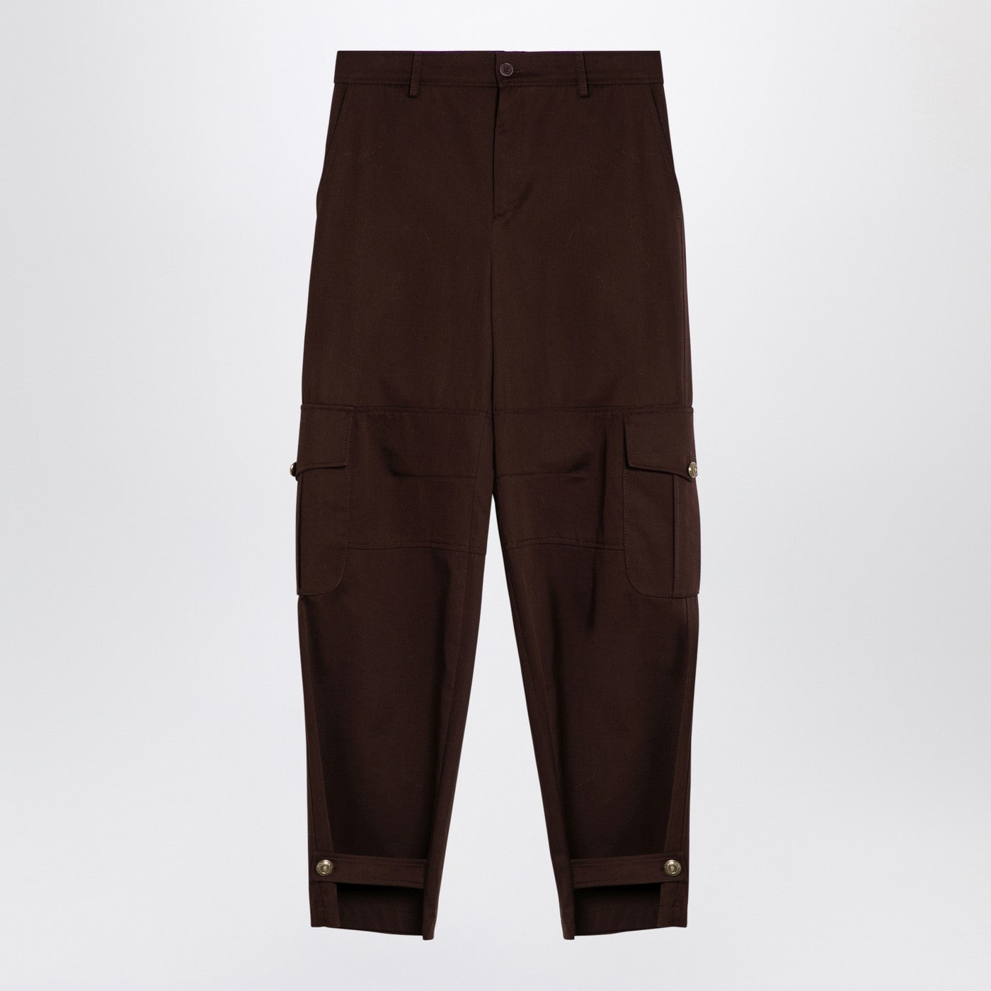 Moschino Brown Wide Cargo Trousers Women MOSCHINO