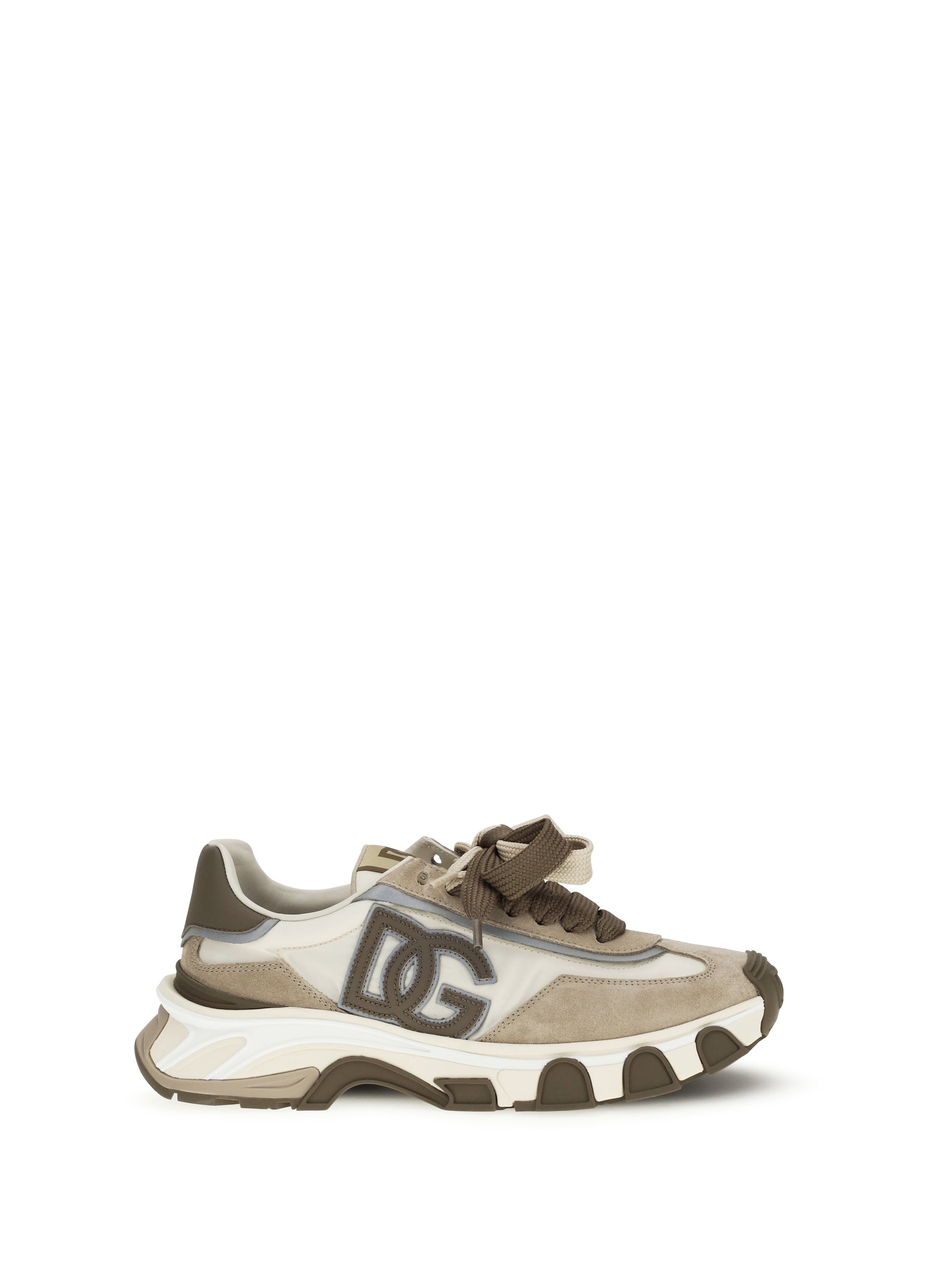 Dolce & Gabbana Men Leather And Mesh Sneakers DOLCE & GABBANA