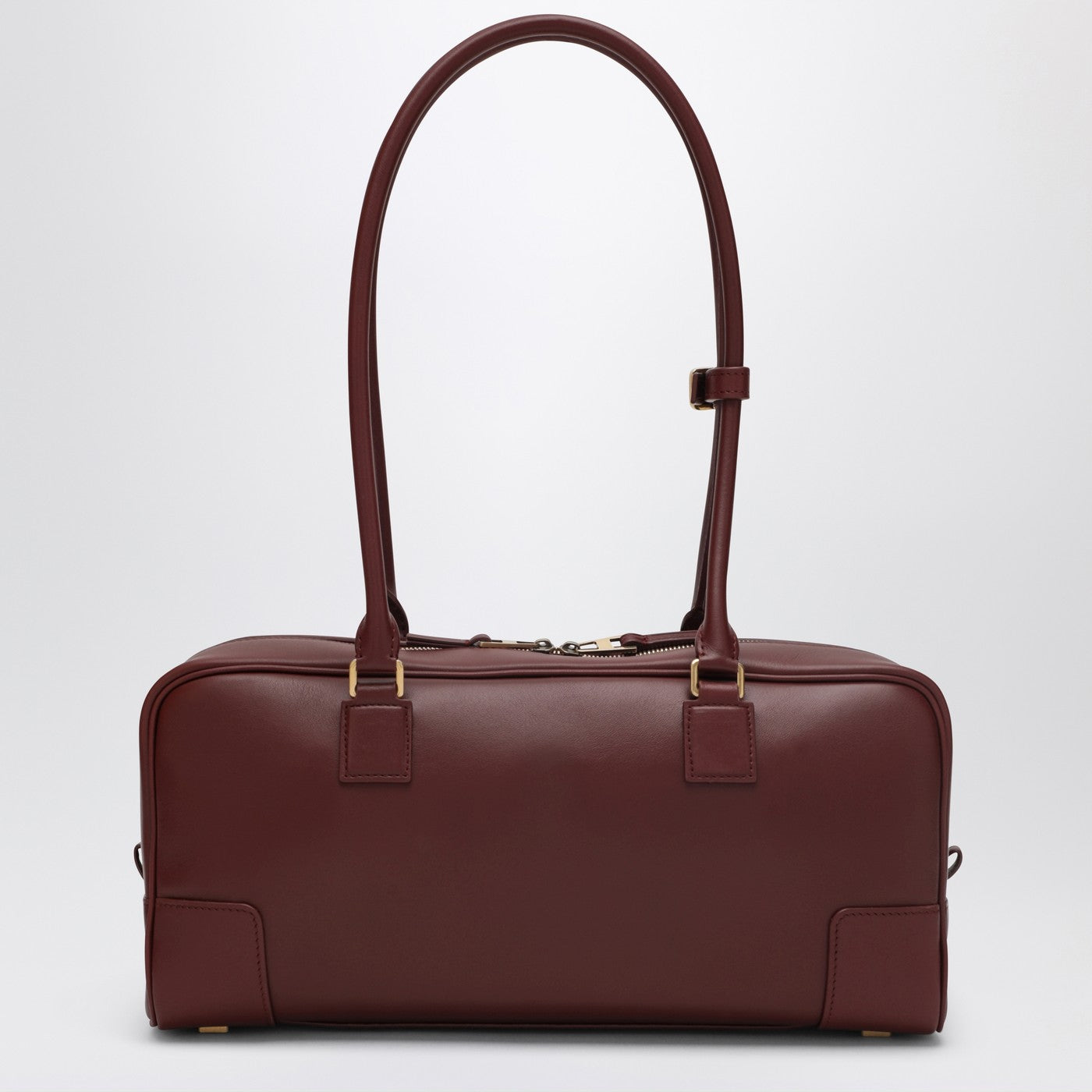 Loewe Amazona 31 Cropped Bag In Shiny Mahogany Brown Leather Women LOEWE