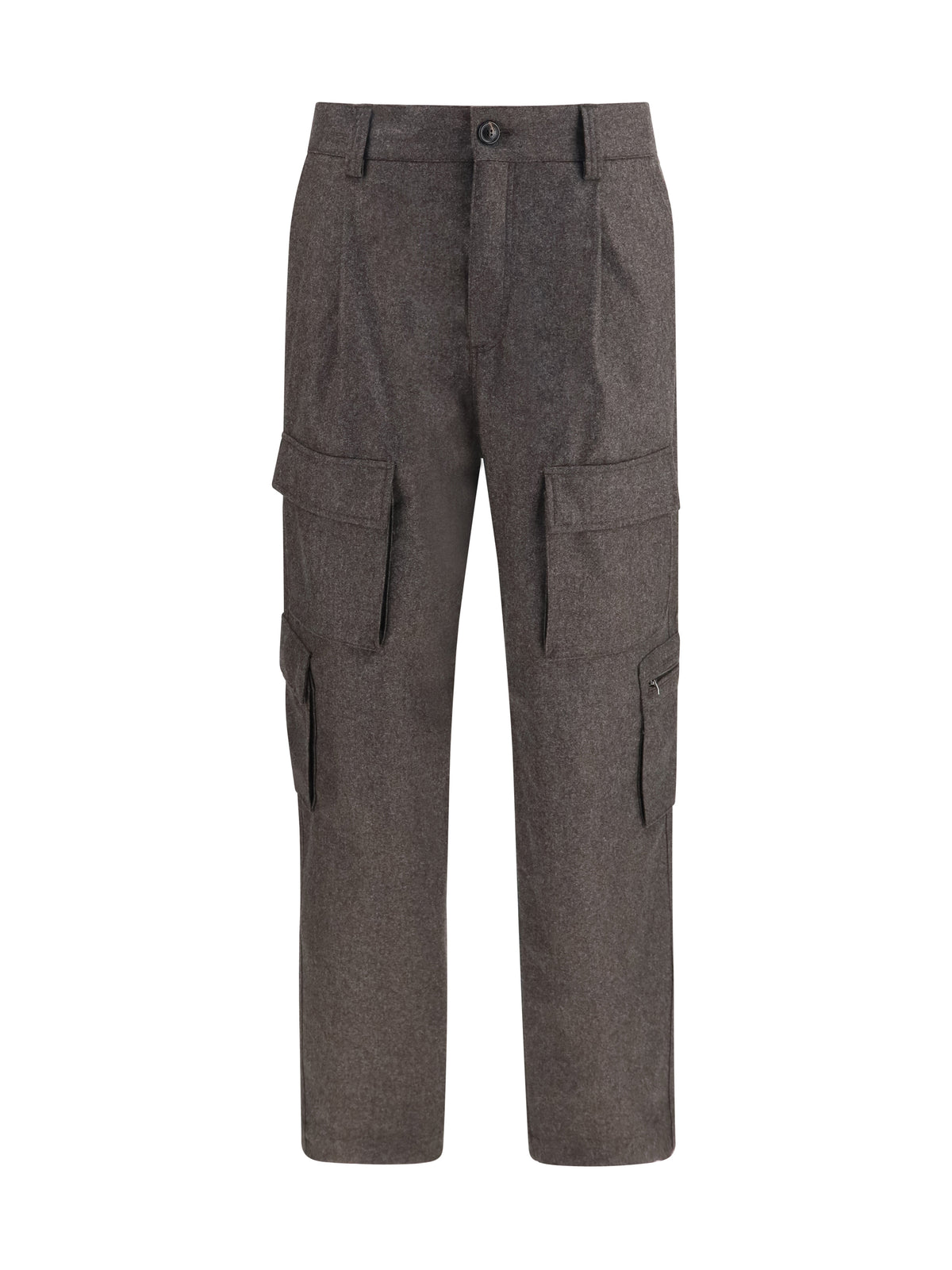 Brunello Cucinelli Men Virgin Wool Flannel Cargo Pants BRUNELLO CUCINELLI