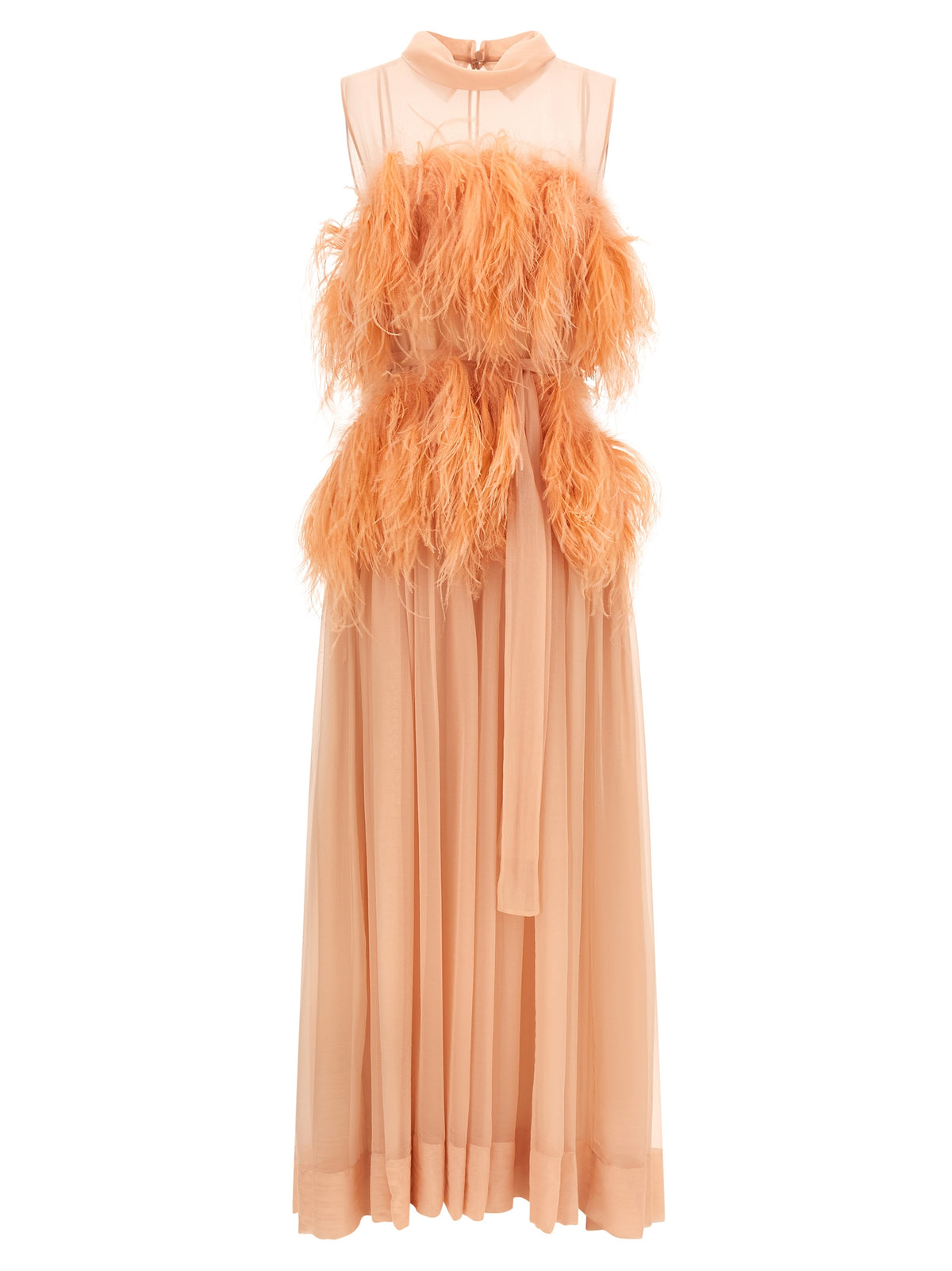 Alberta Ferretti Women Chiffon And Feather Dress ALBERTA FERRETTI