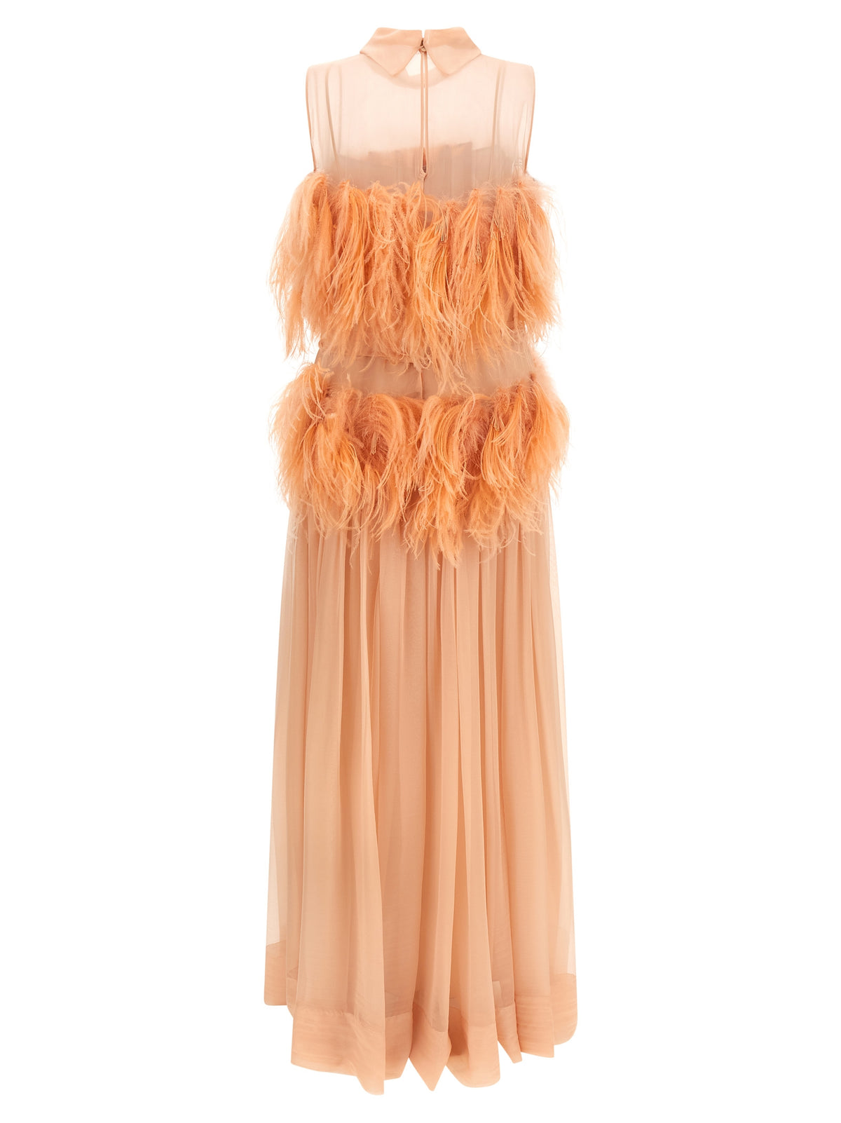 Alberta Ferretti Women Chiffon And Feather Dress ALBERTA FERRETTI