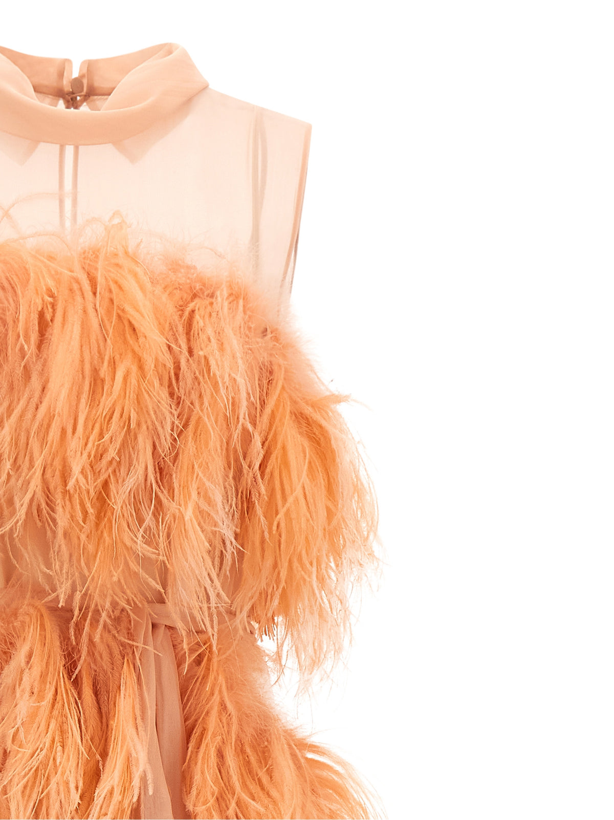 Alberta Ferretti Women Chiffon And Feather Dress ALBERTA FERRETTI