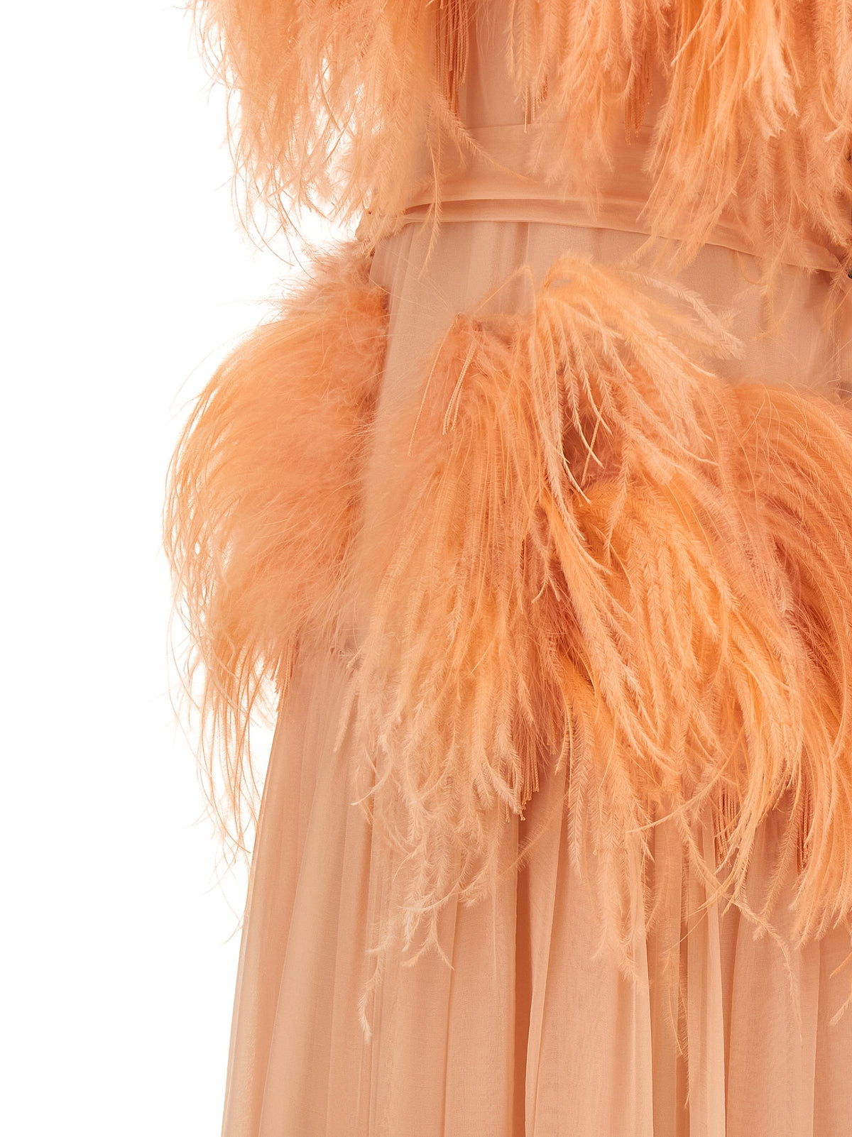 Alberta Ferretti Women Chiffon And Feather Dress ALBERTA FERRETTI