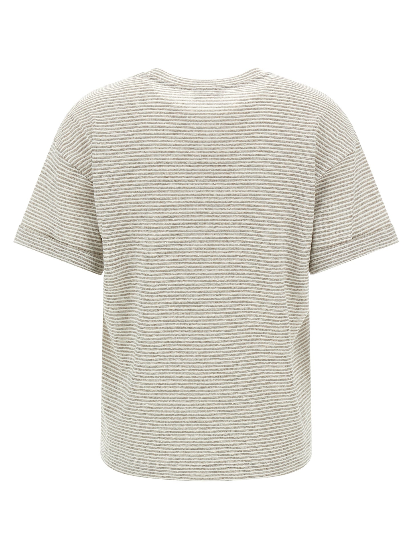 Peserico Women Lamé Stripes T-Shirt PESERICO