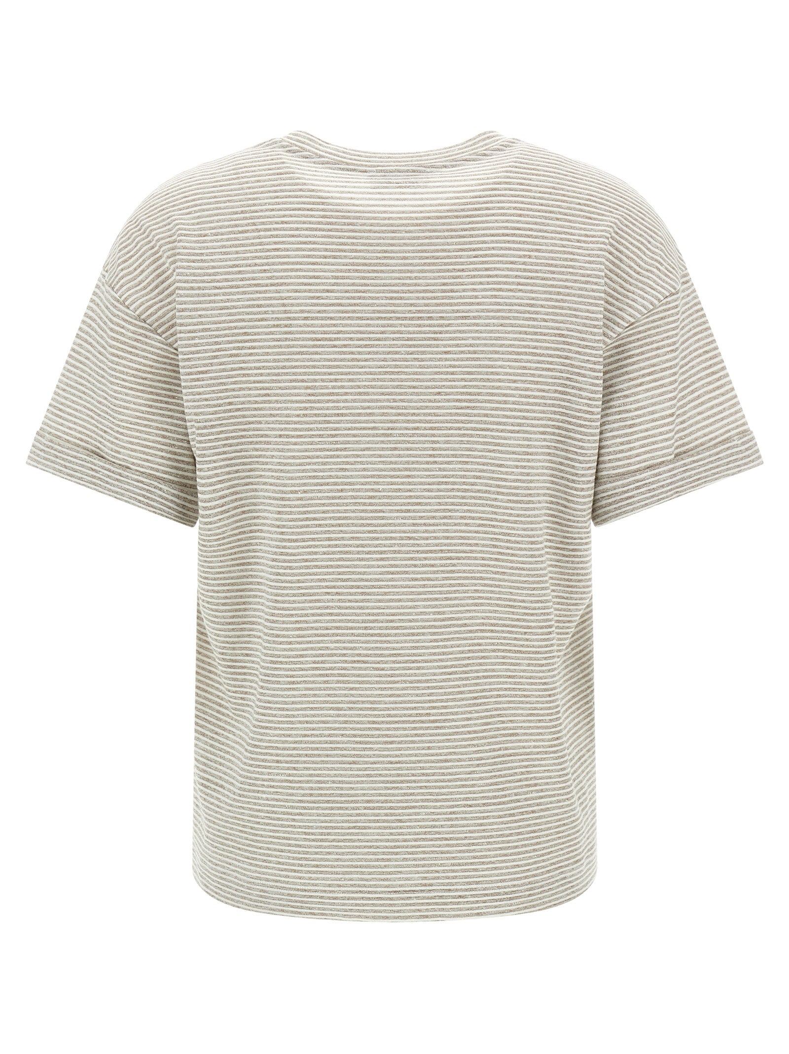 Peserico Women Lamé Stripes T-Shirt PESERICO