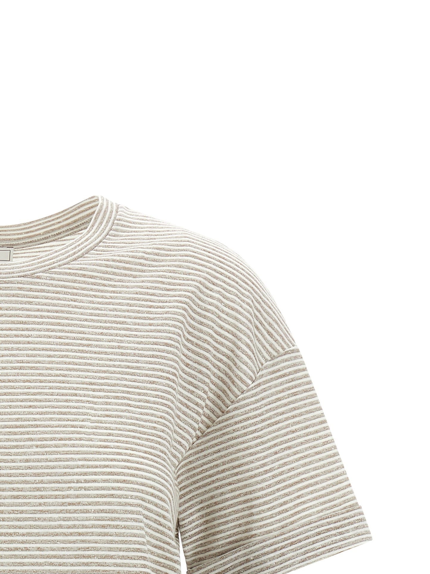 Peserico Women Lamé Stripes T-Shirt PESERICO