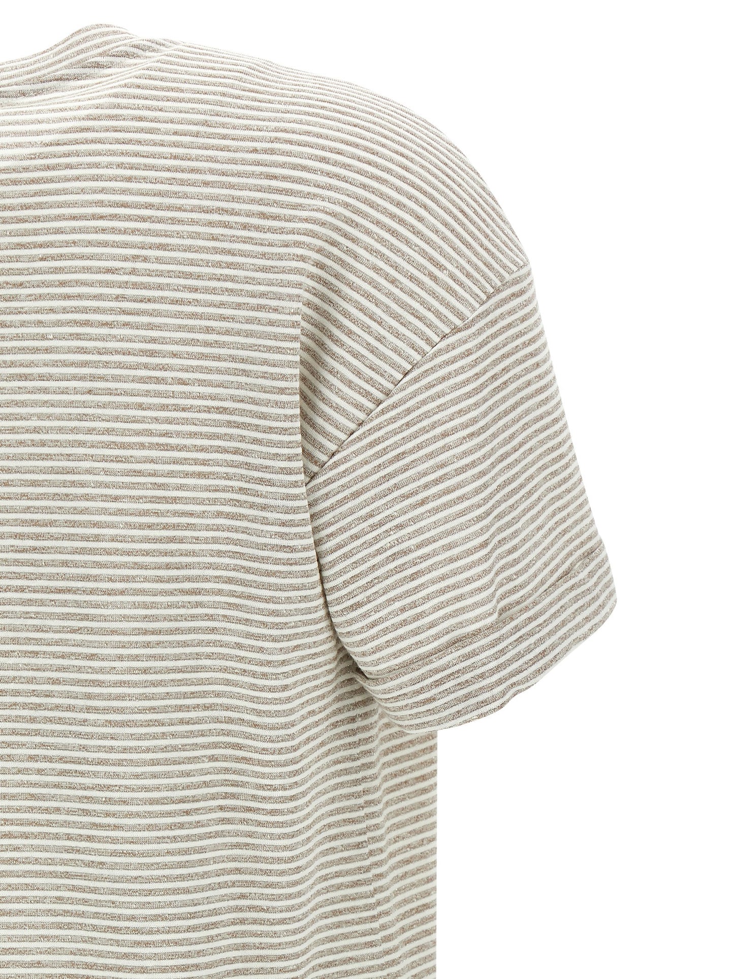 Peserico Women Lamé Stripes T-Shirt PESERICO