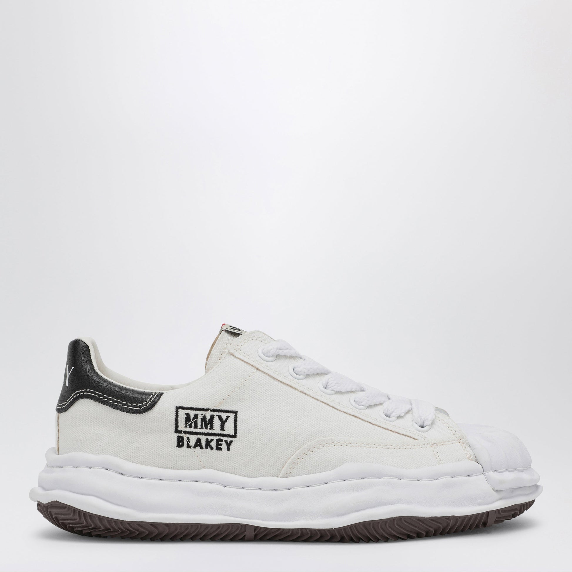 Maison Mihara Yasuhiro White Blakey Low Canvas Sneakers Men MAISON MIHARA YASUHIRO