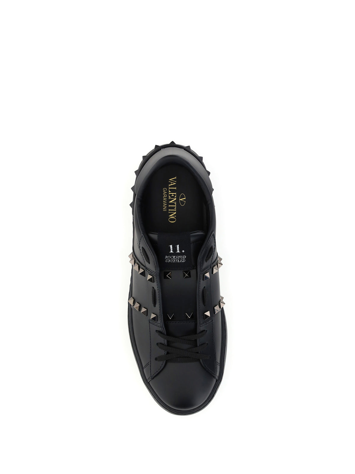 Valentino Garavani Men Rockstud Untitled Calf Leather Sneakers VALENTINO GARAVANI