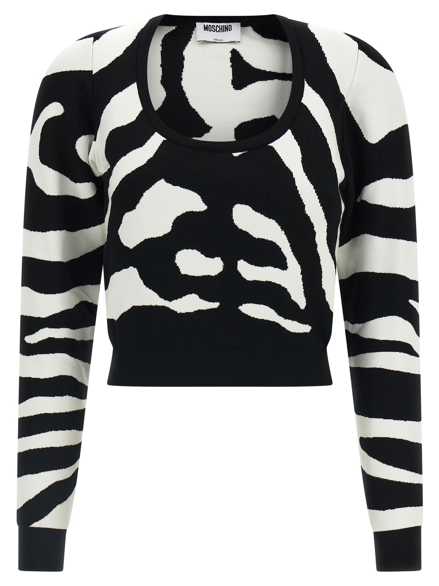 Moschino Women Zebra Intarsia Sweater MOSCHINO