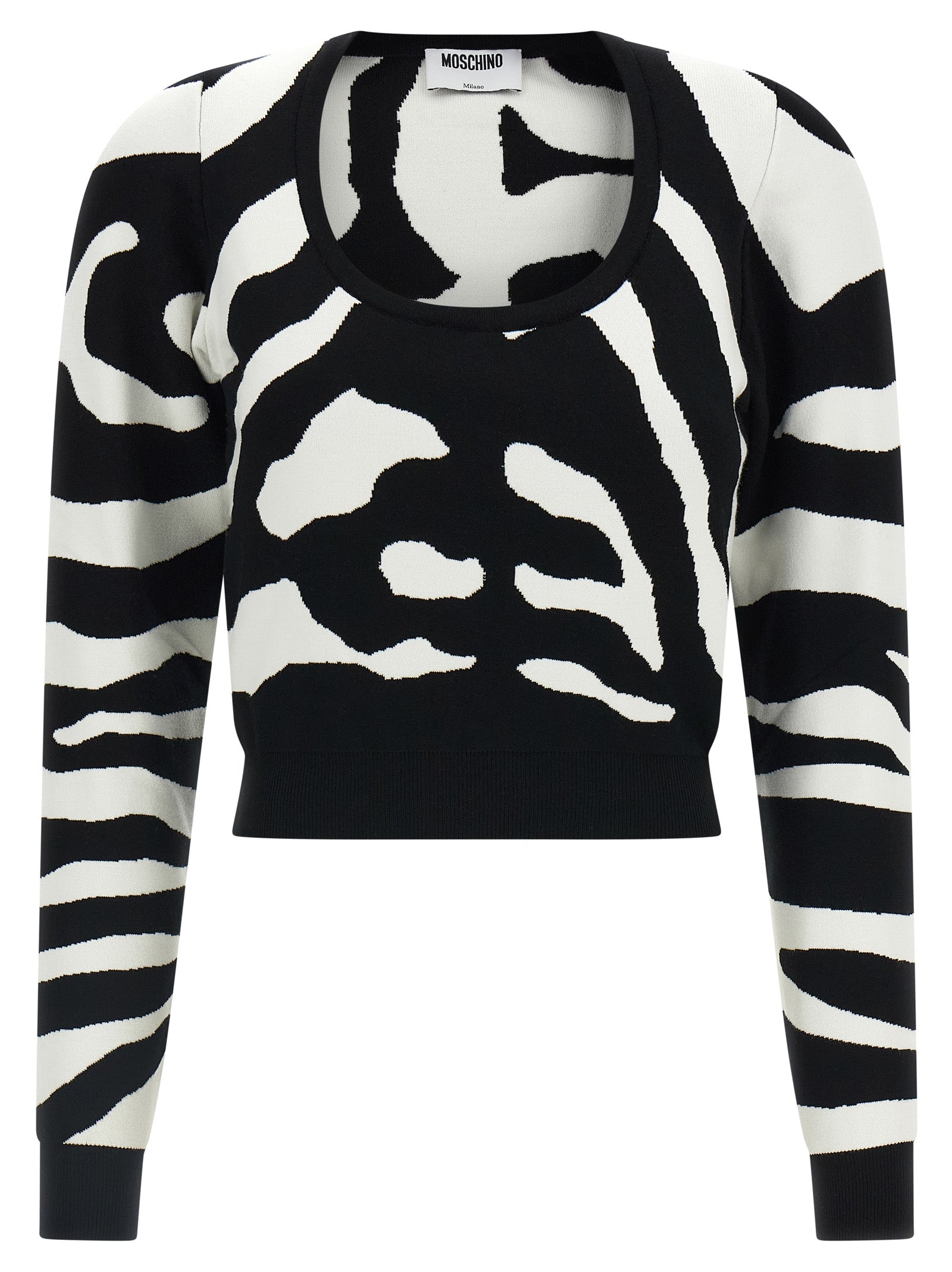 Moschino Women Zebra Intarsia Sweater MOSCHINO