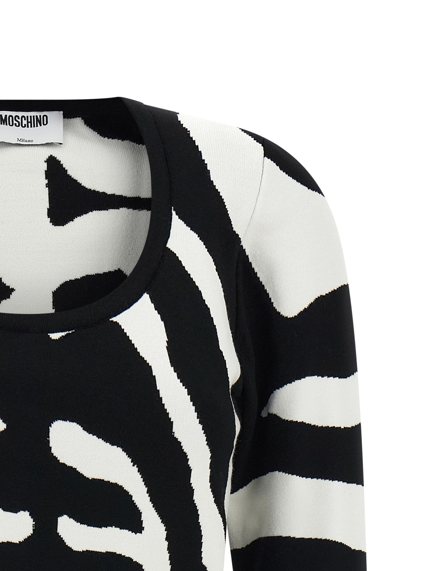 Moschino Women Zebra Intarsia Sweater MOSCHINO