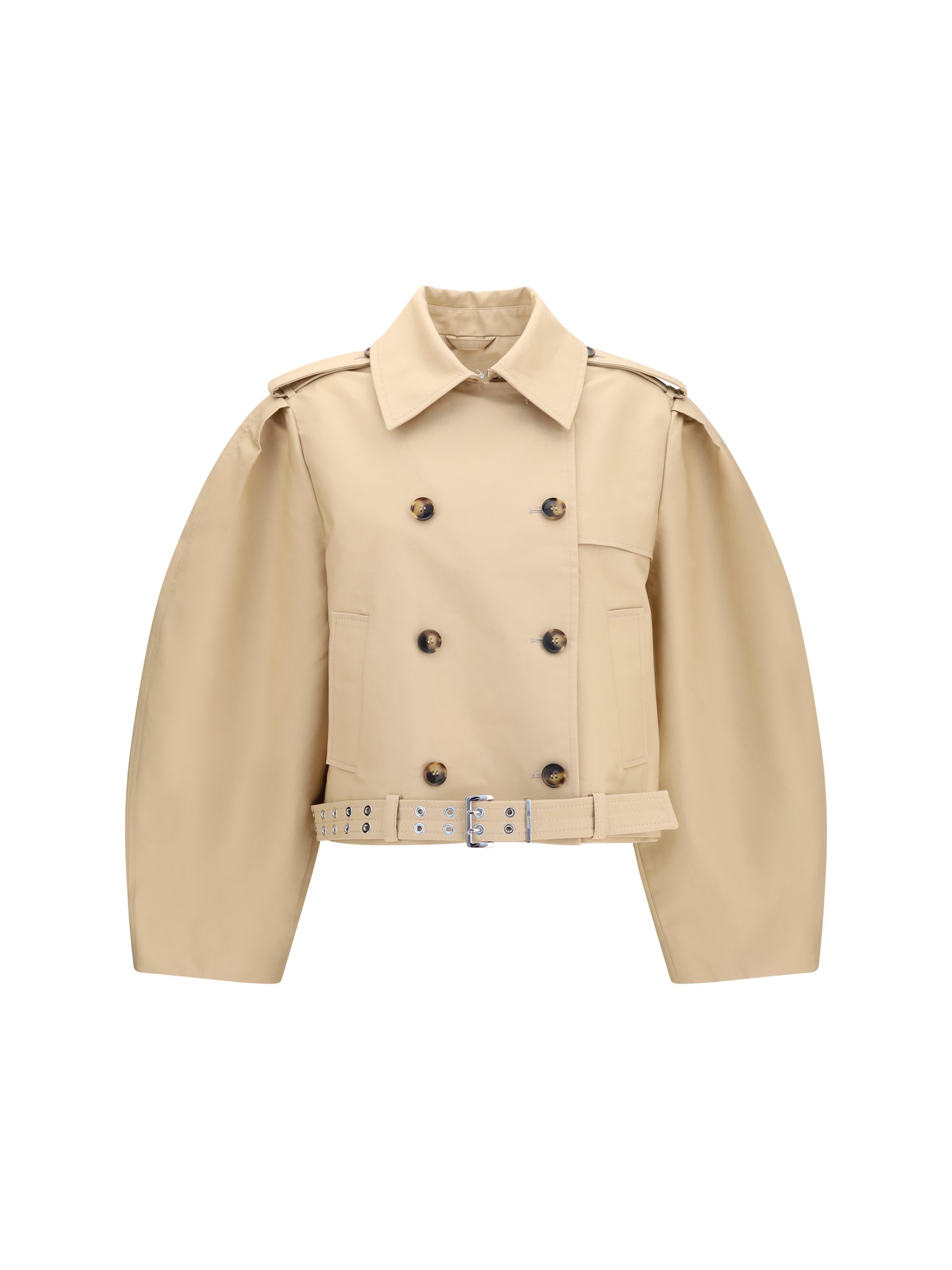 Ganni Women Double-Breasted Belted Jacket