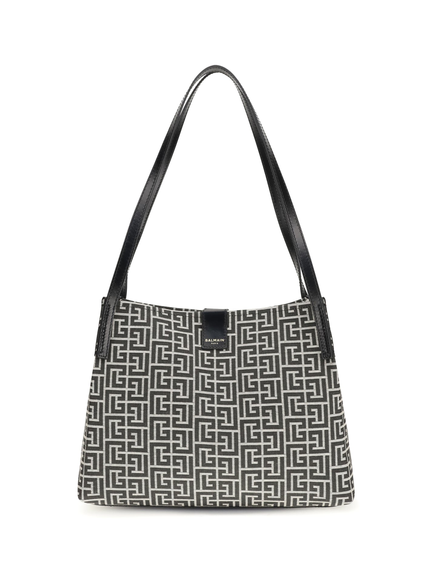 Balmain Women Jacquard And Leather Tote Bag BALMAIN