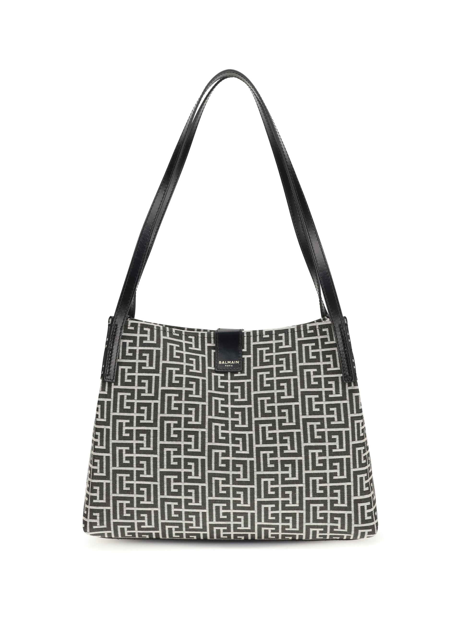 Balmain Women Jacquard And Leather Tote Bag BALMAIN