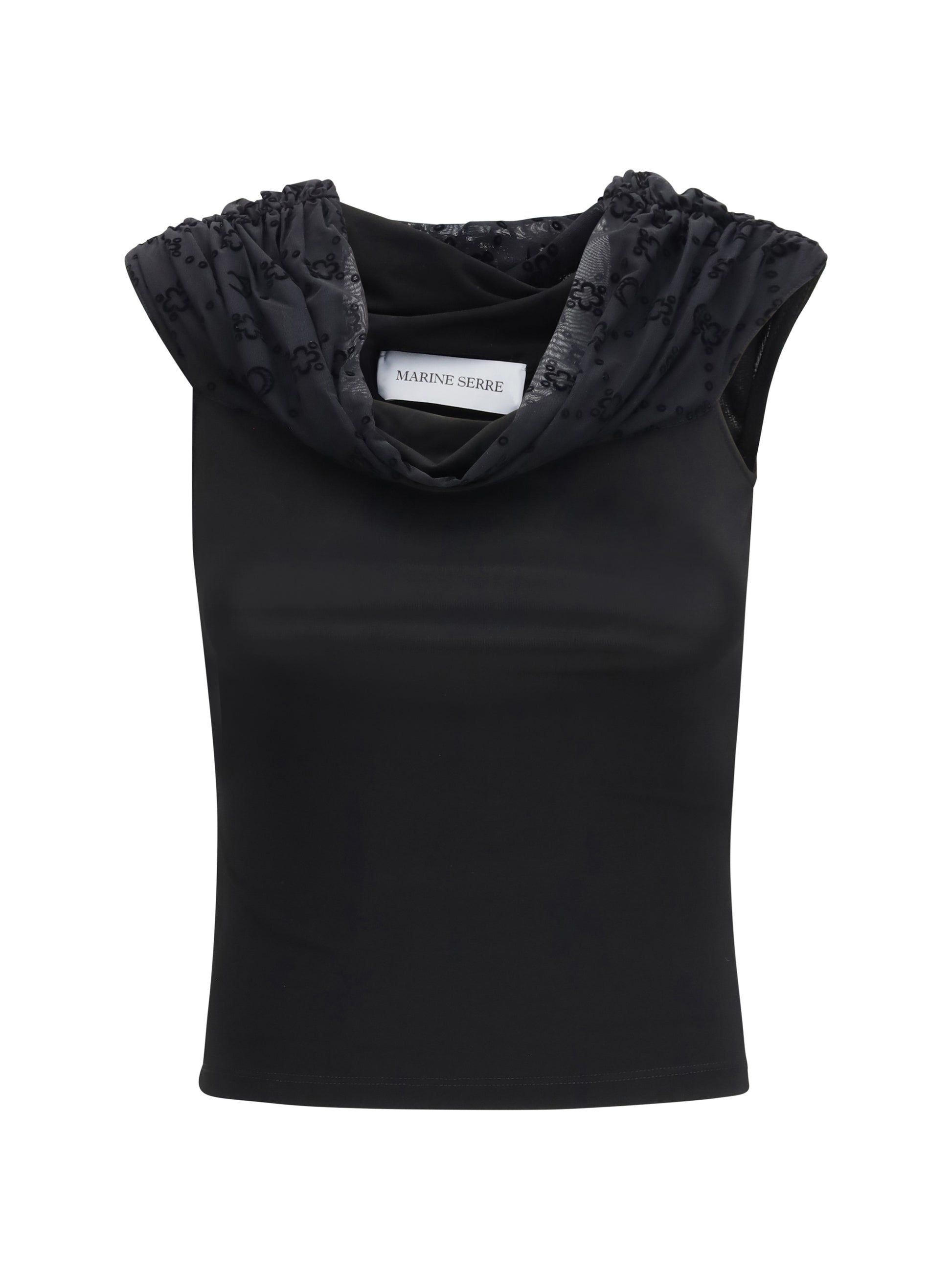 Marine Serre Women Off Shoulder Draped Top MARINE SERRE