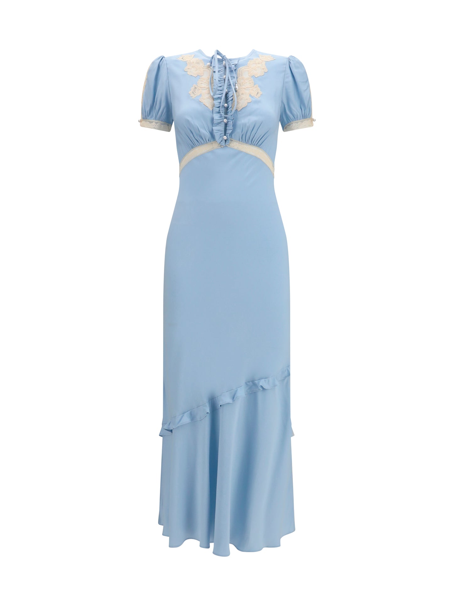Self-Portrait Women Midi Dress In Viscose And Lace SELF-PORTRAIT