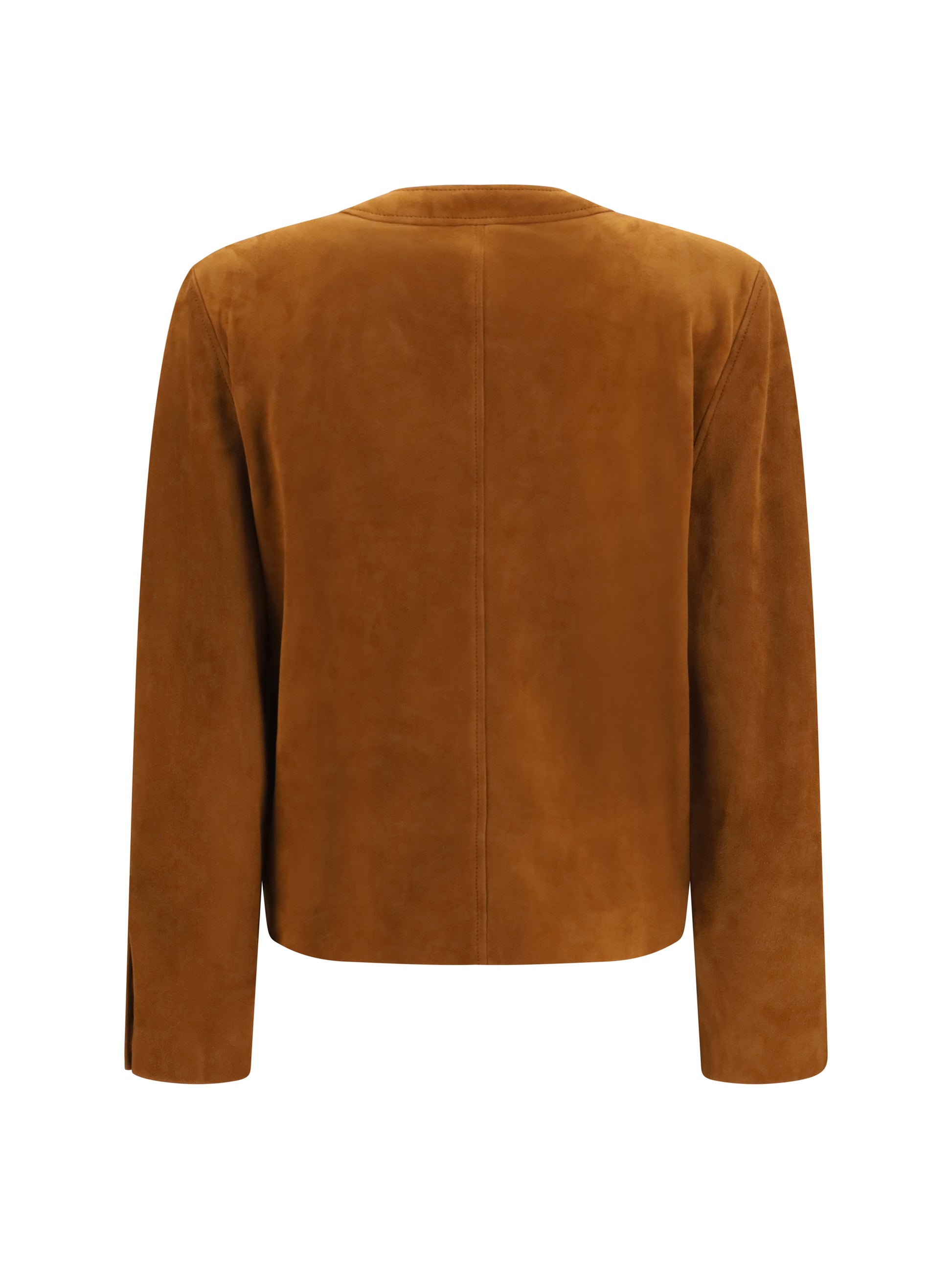 Saint Laurent Women Short Suede Jacket With Buttons SAINT LAURENT