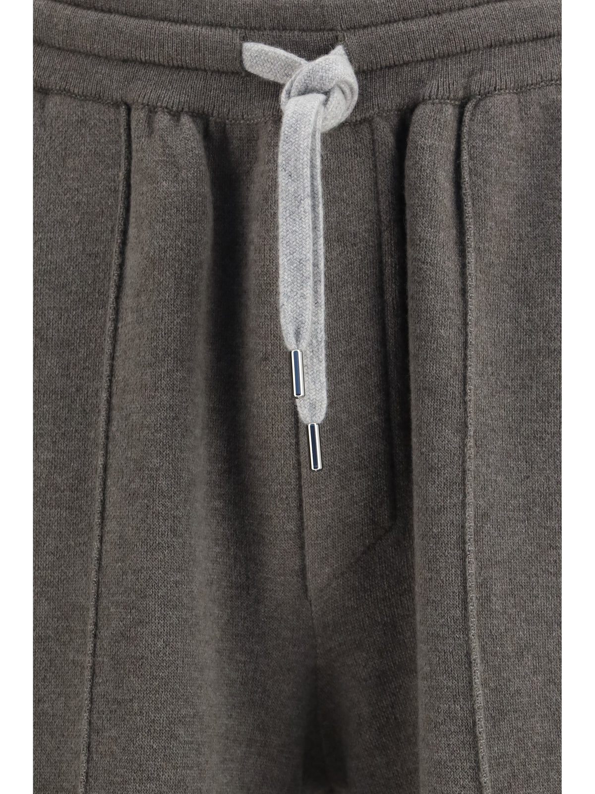 Brunello Cucinelli Men Double-Knit Cashmere Pants With Crête And Zips At The Hem BRUNELLO CUCINELLI