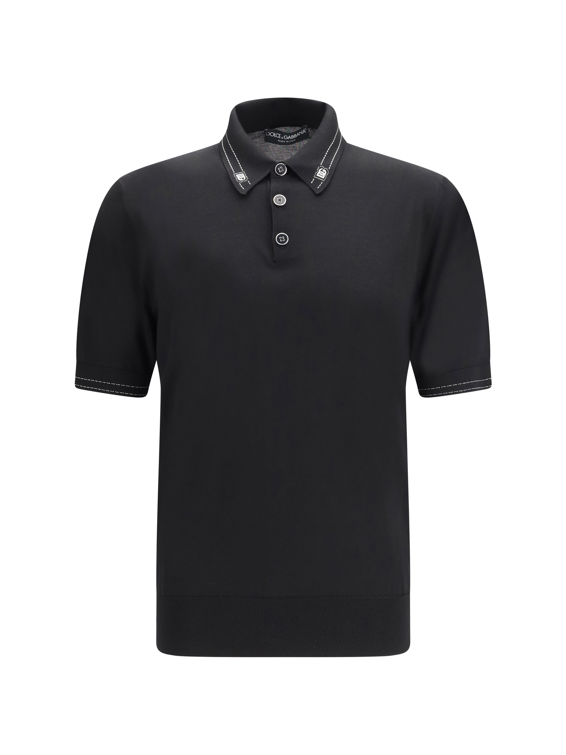 Dolce & Gabbana Men Silk Polo Shirt With Polo Collar And Short Sleeves DOLCE & GABBANA