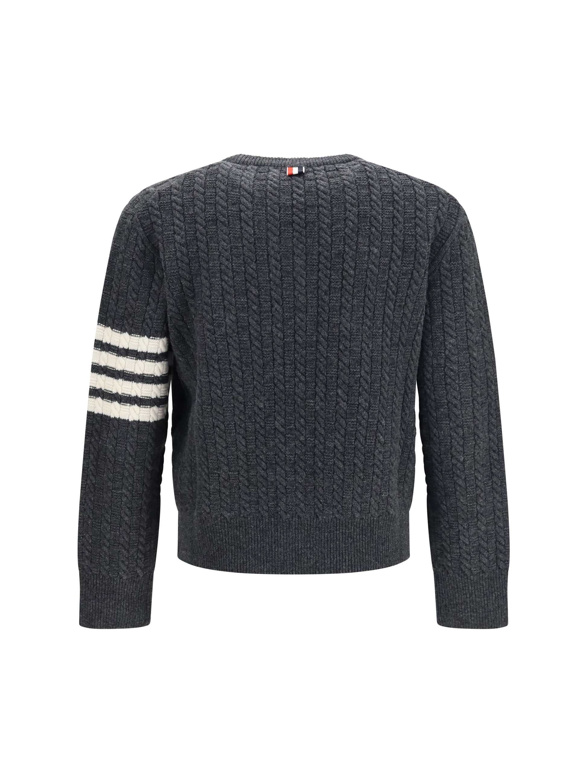Thom Browne Men 4-Bar Merino Wool Sweater With Anchor Motif THOM BROWNE