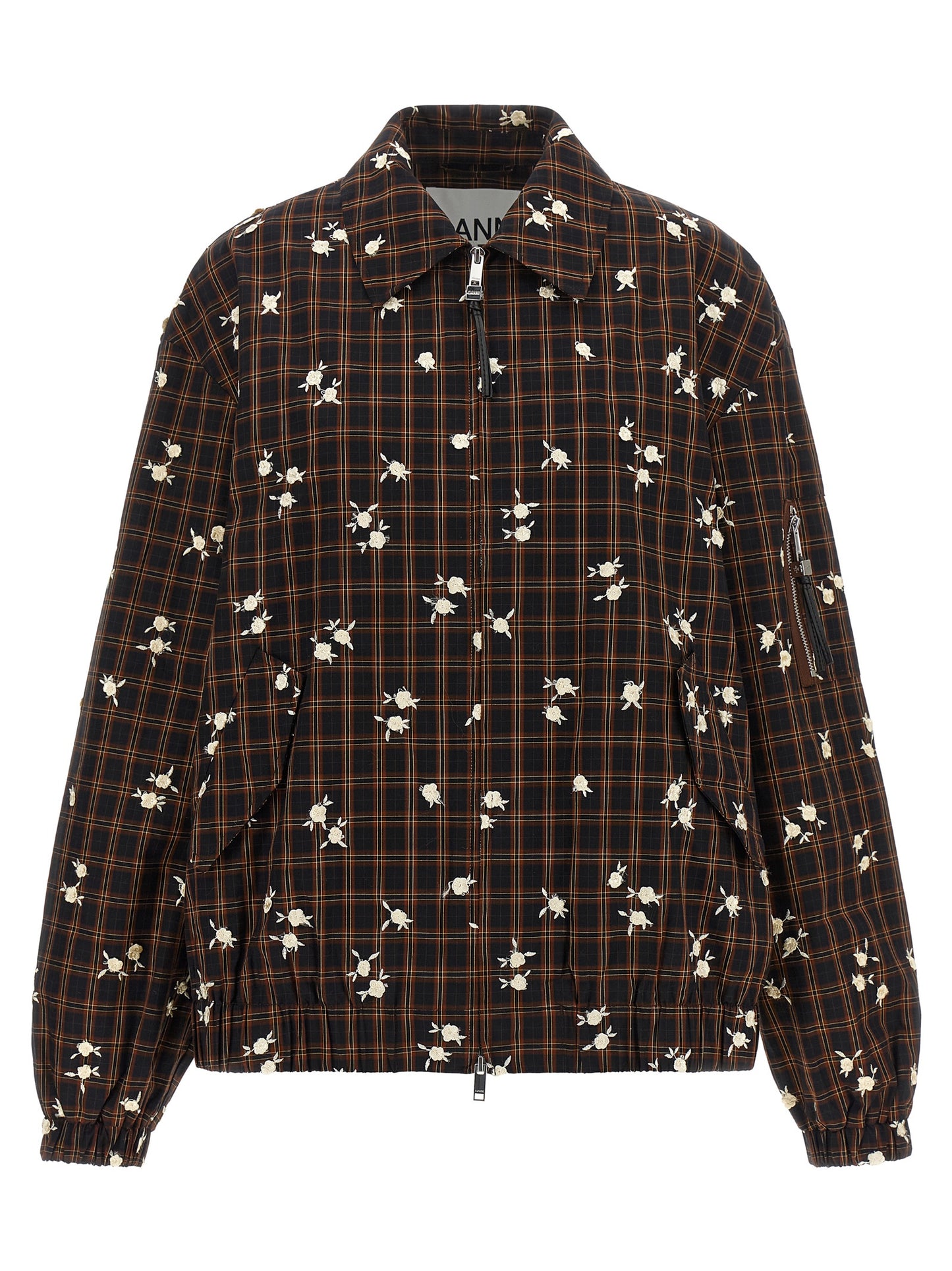 Ganni Women 'Check Flower' Bomber Jacket GANNI