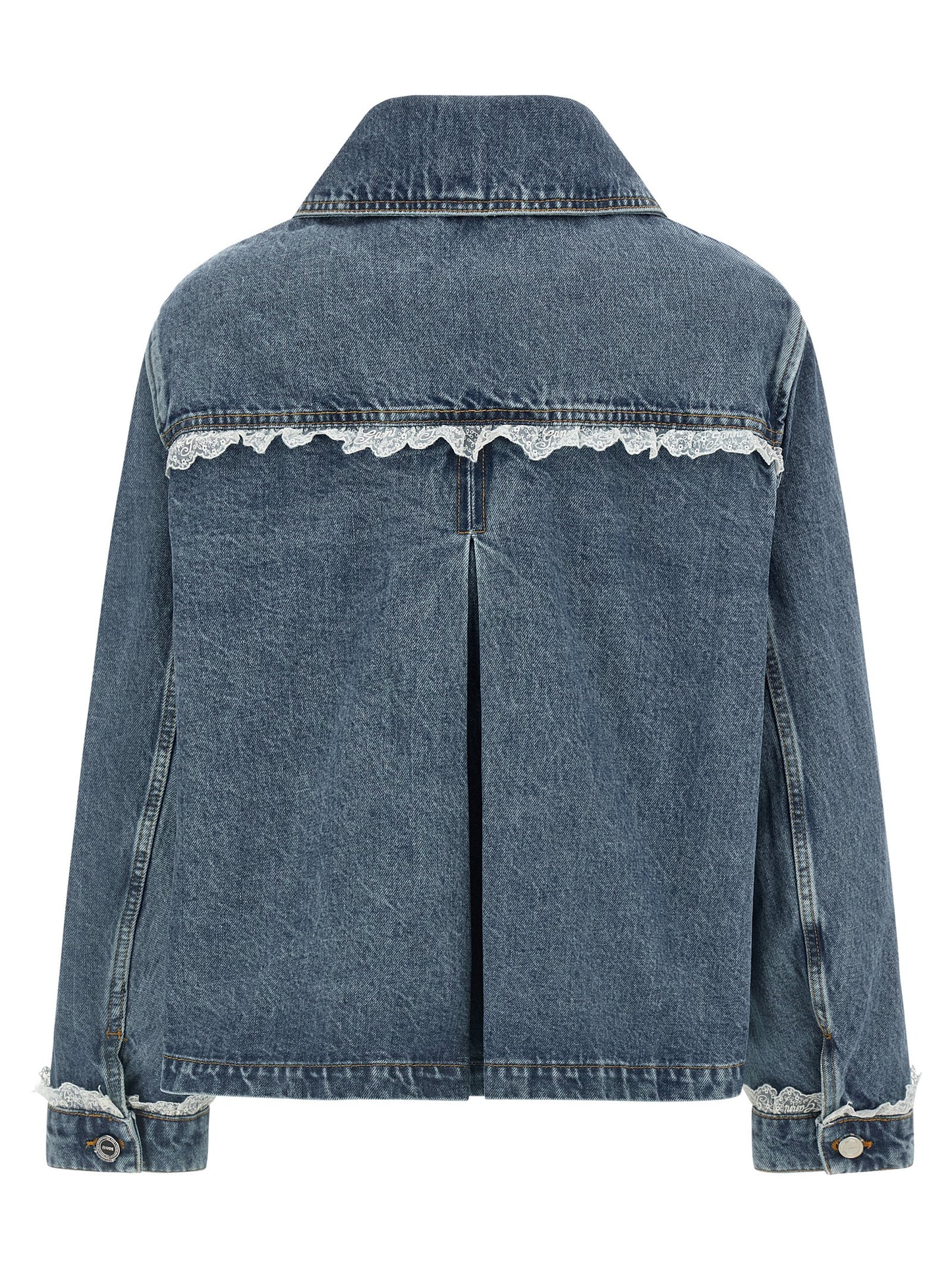 Ganni Women Denim And Lace Jacket GANNI