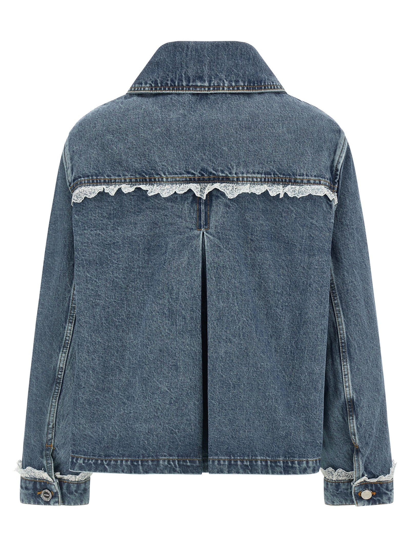 Ganni Women Denim And Lace Jacket GANNI