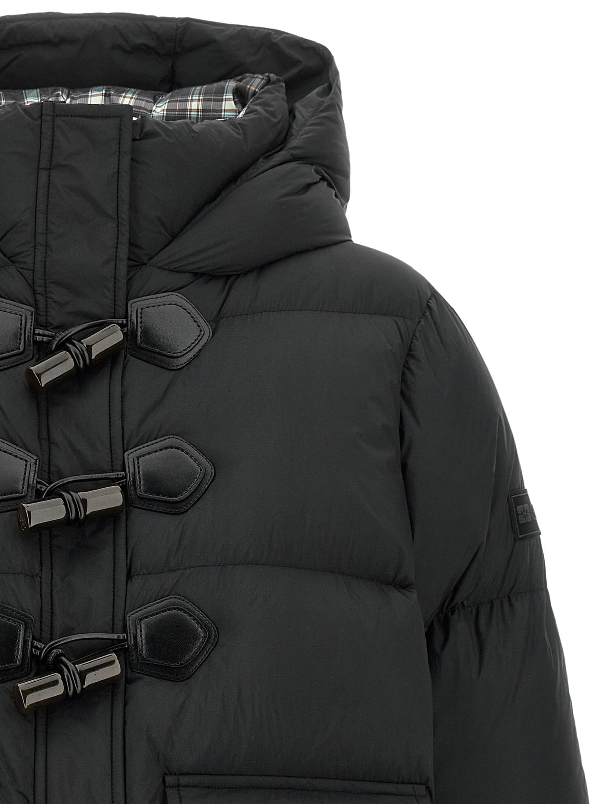 Ganni Women Future Nylon Black Down Jacket GANNI