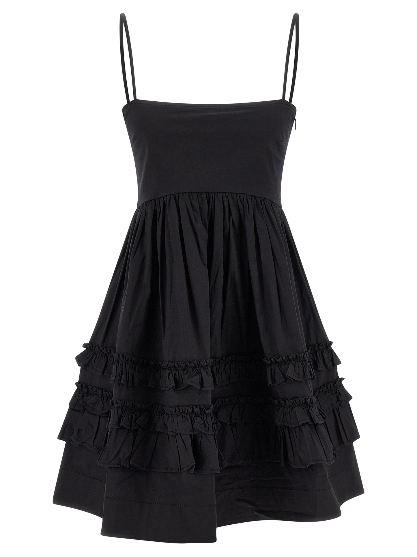 Ganni Women 'Black Mini Frill' Dress GANNI
