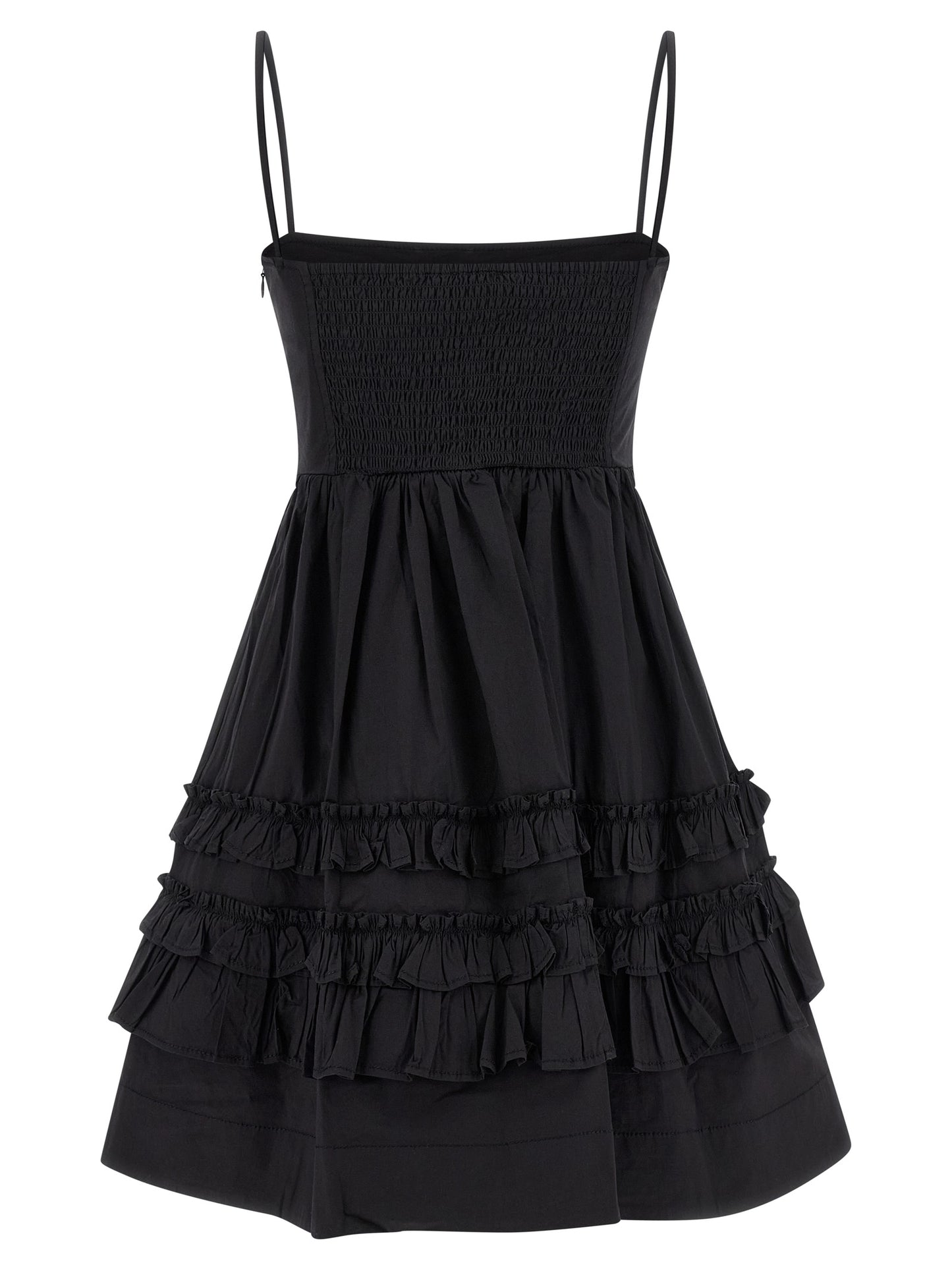 Ganni Women 'Black Mini Frill' Dress GANNI