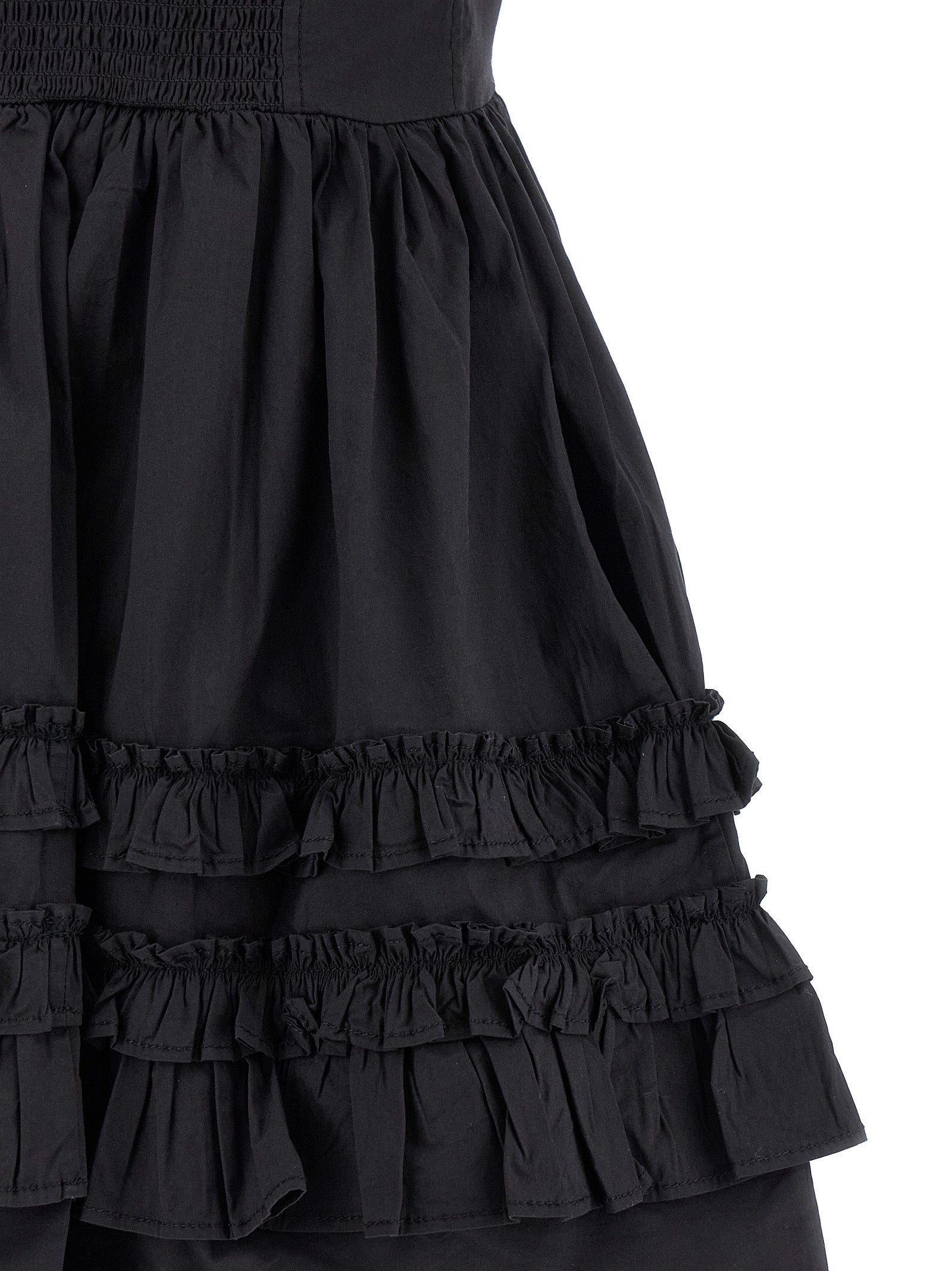 Ganni Women 'Black Mini Frill' Dress GANNI