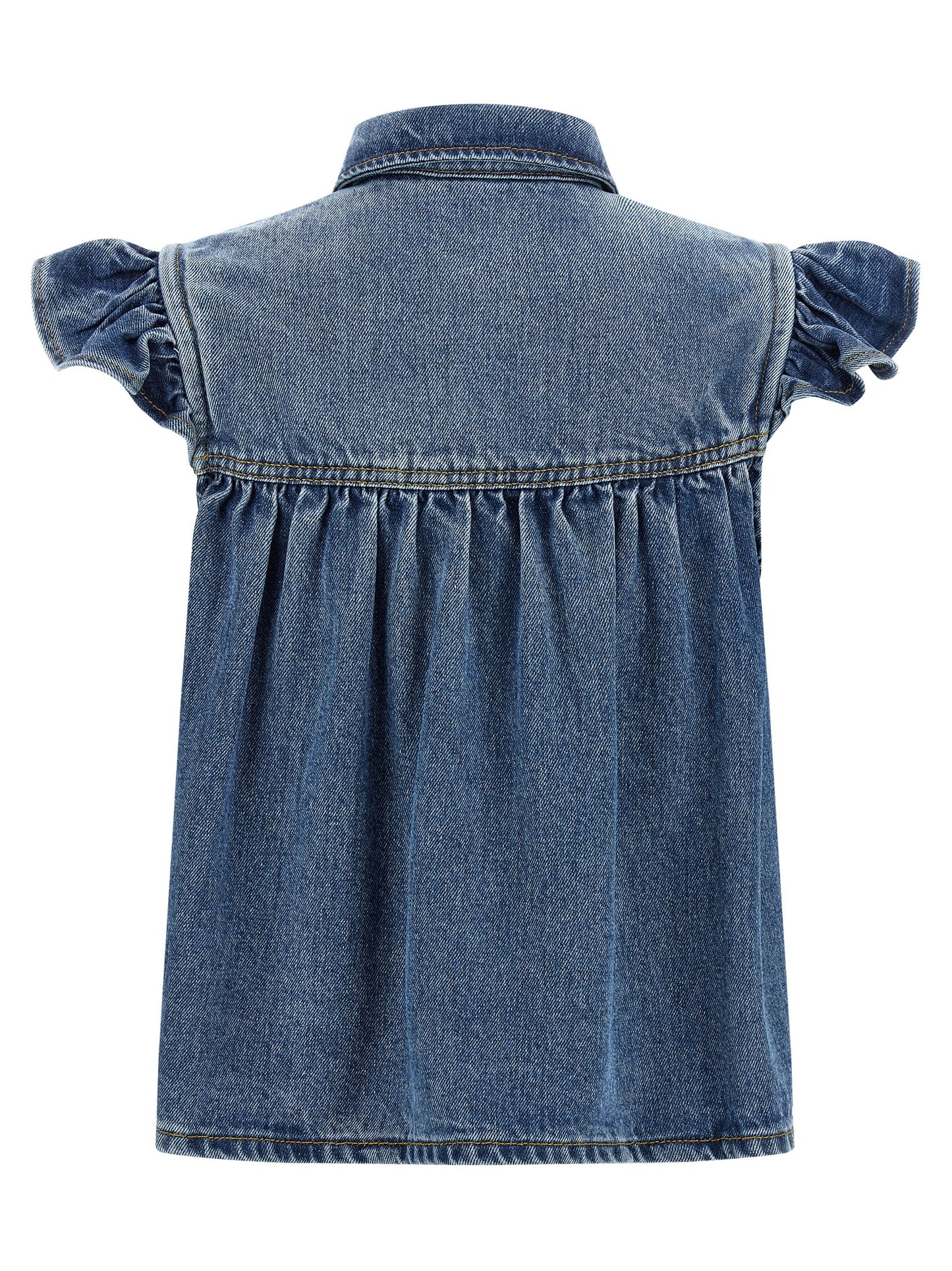 Ganni Women 'Denim Ruffle' Top GANNI