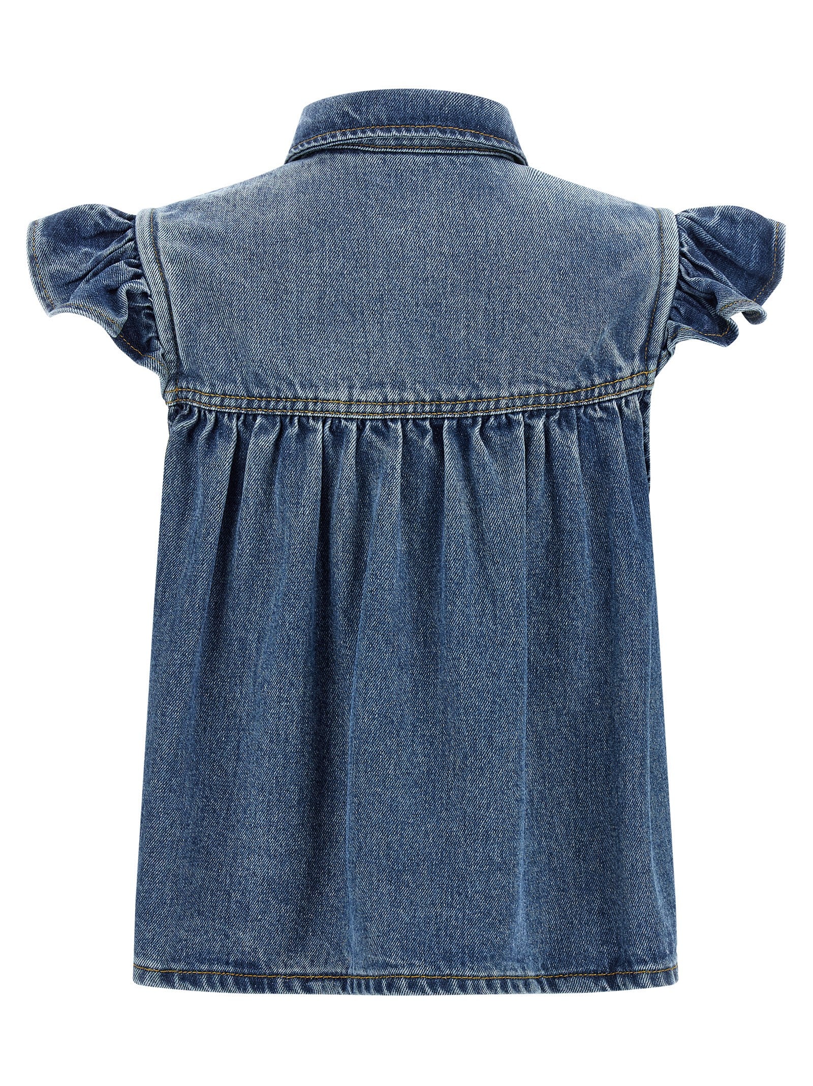 Ganni Women 'Denim Ruffle' Top GANNI
