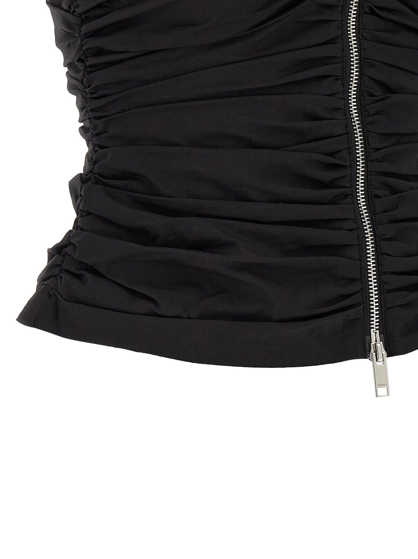 Ganni Women 'Black Ruched' Top GANNI