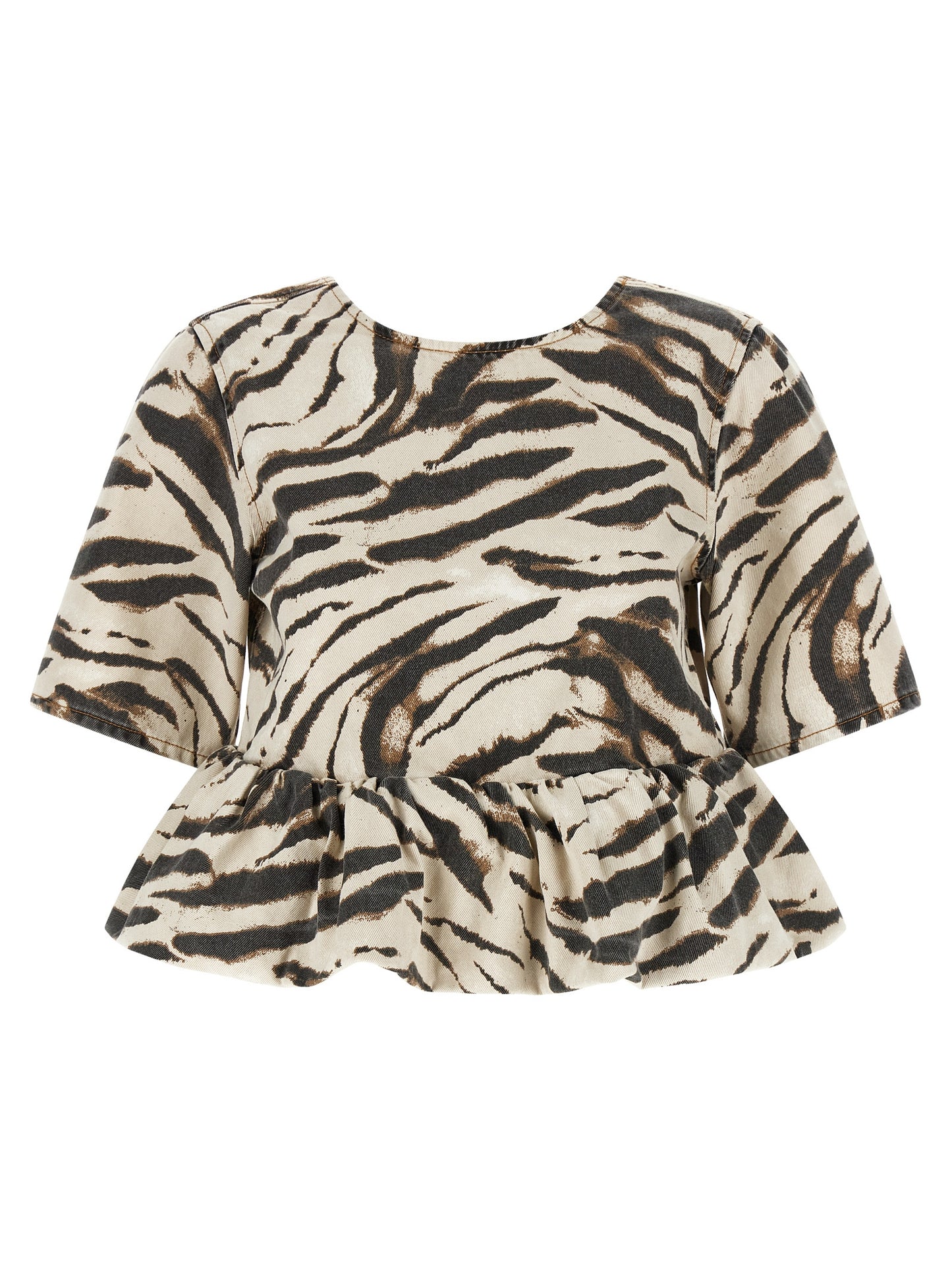 Ganni Women 'Zebra Denim' Top GANNI