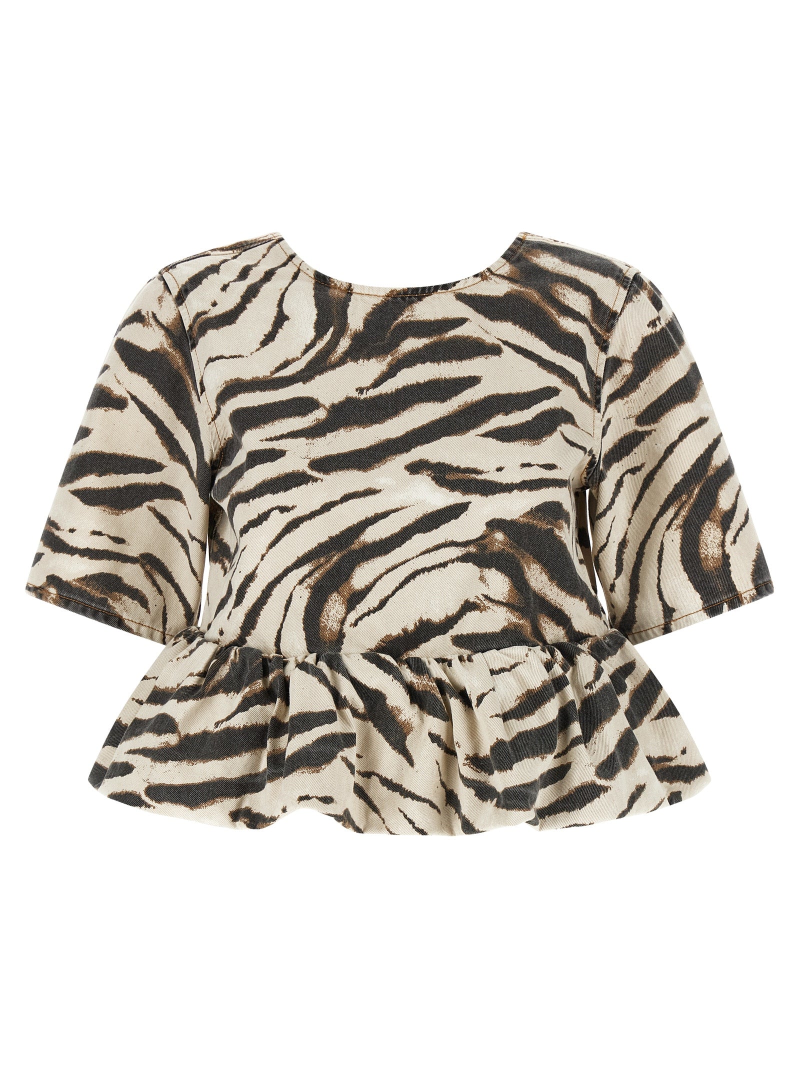 Ganni Women 'Zebra Denim' Top GANNI