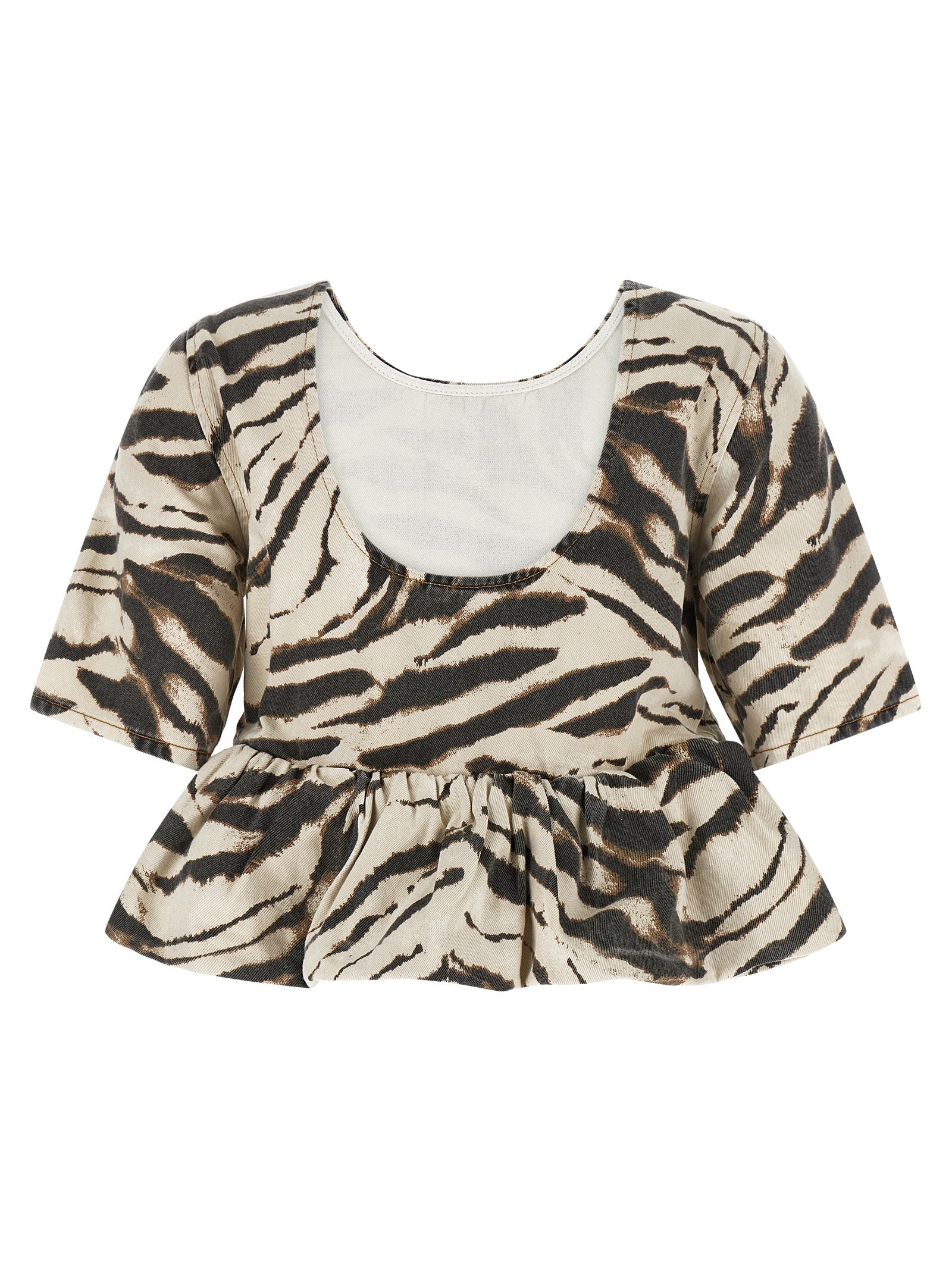Ganni Women 'Zebra Denim' Top GANNI