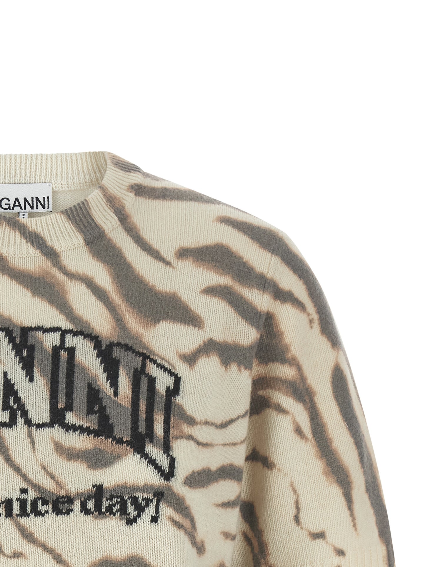 Ganni Women Logo Intarsia Sweater GANNI