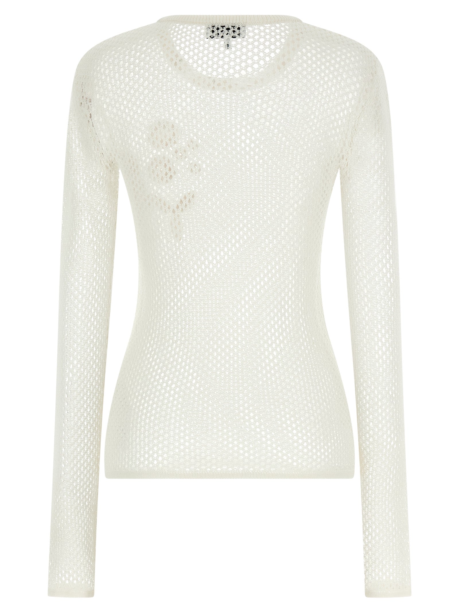 Ganni Women Pointelle Cotton Sweater GANNI