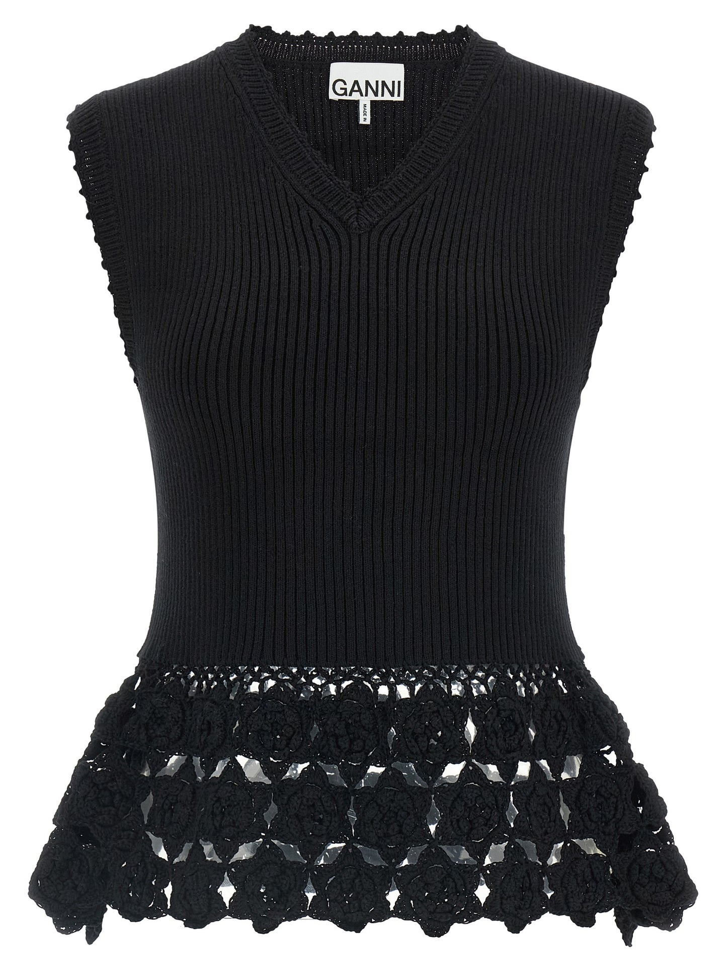 Ganni Women 'Cotton Crochet' Vest GANNI