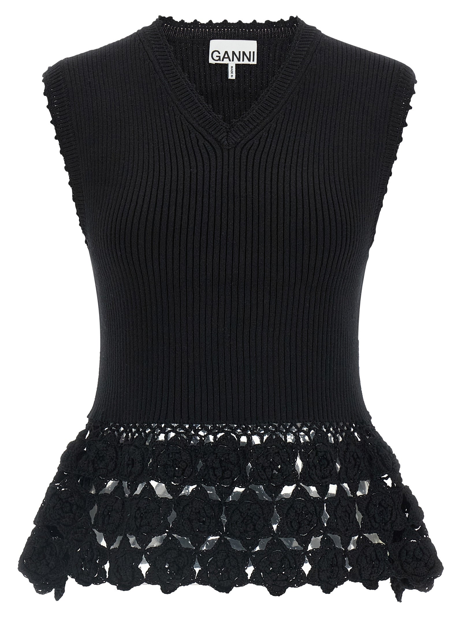 Ganni Women 'Cotton Crochet' Vest GANNI