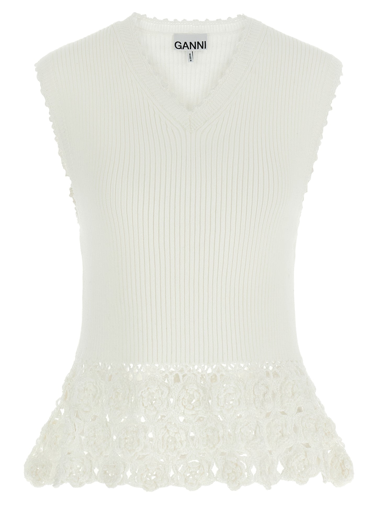 Ganni Women 'Cotton Crochet' Vest GANNI