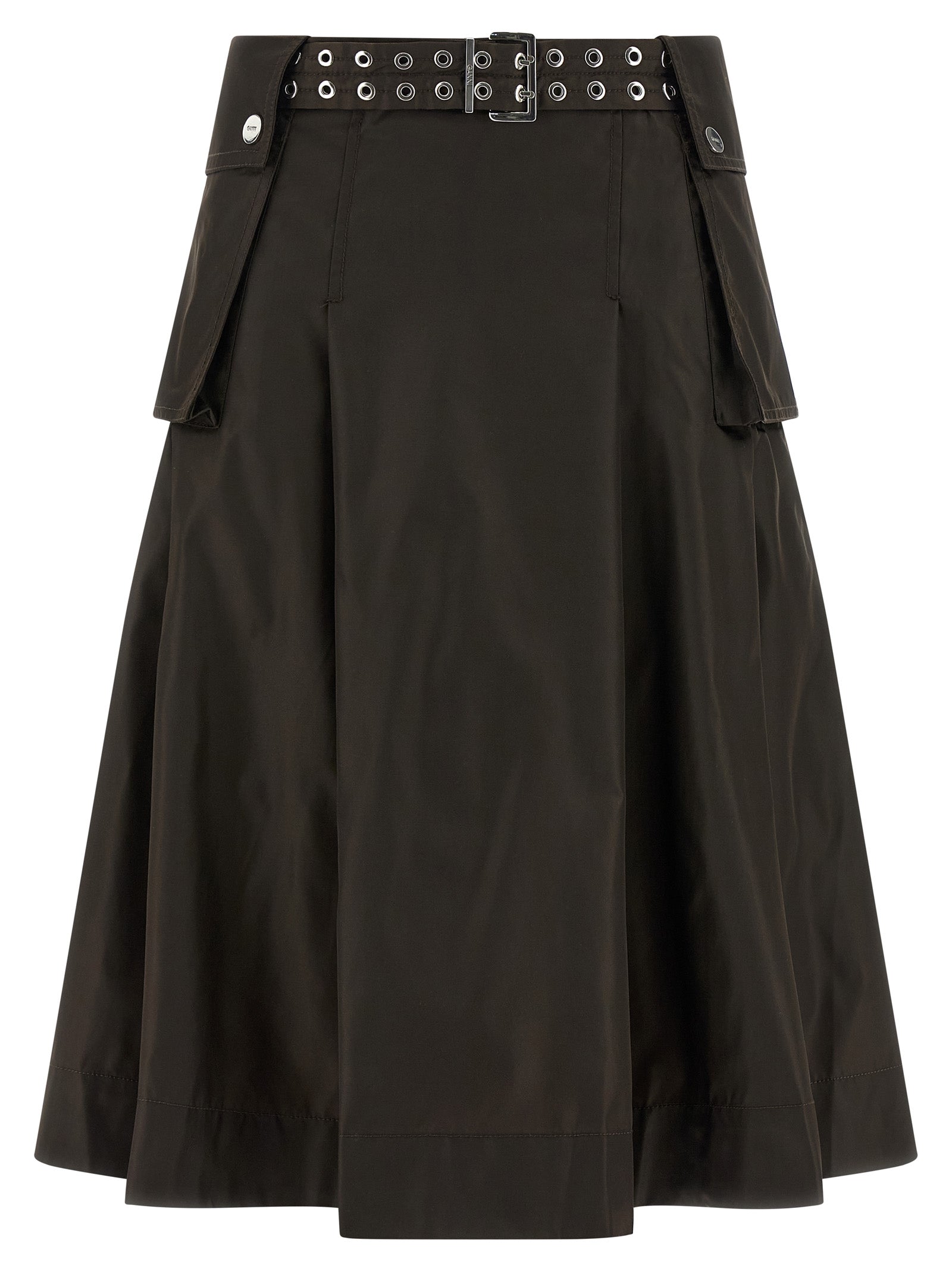 Ganni Women 'Duchesse Nylon Pleated' Skirt GANNI