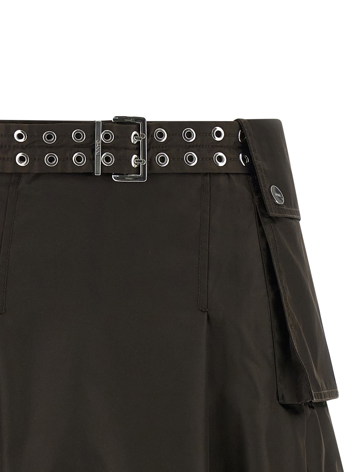 Ganni Women 'Duchesse Nylon Pleated' Skirt GANNI